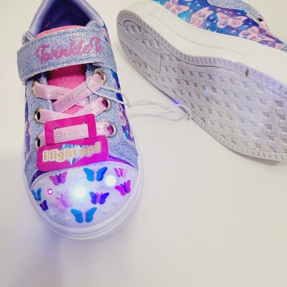 Skechers Twinkle Toe Light-Up! Butterfly Craze Purple Girls Shoes Toddler Sz 7 - Picture 6 of 6